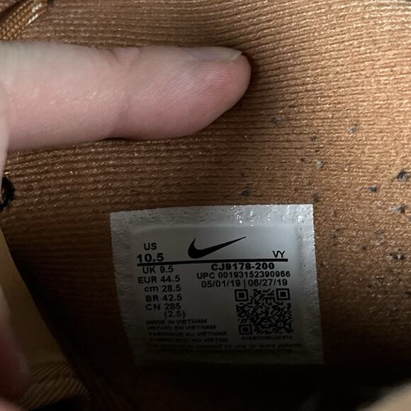 Nike Air Force 1 High '07 LV8 Flax Mens Size 10.5 Wheat Athletic Shoes Sneakers - Picture 9 of 9